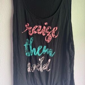 Torrid Black Tank Top with Colorful Graphic